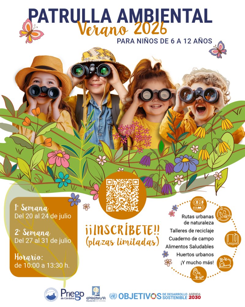Imagen El Ayuntamiento de Priego de Córdoba abre el plazo de inscripción para la ‘Patrulla Ambiental 2026’